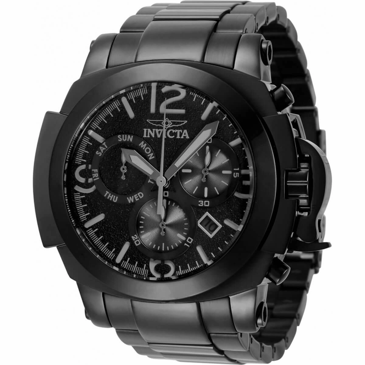 Invicta Men's Watch - Coalition Forces Chronograph Black Dial SS Bracelet | 34193