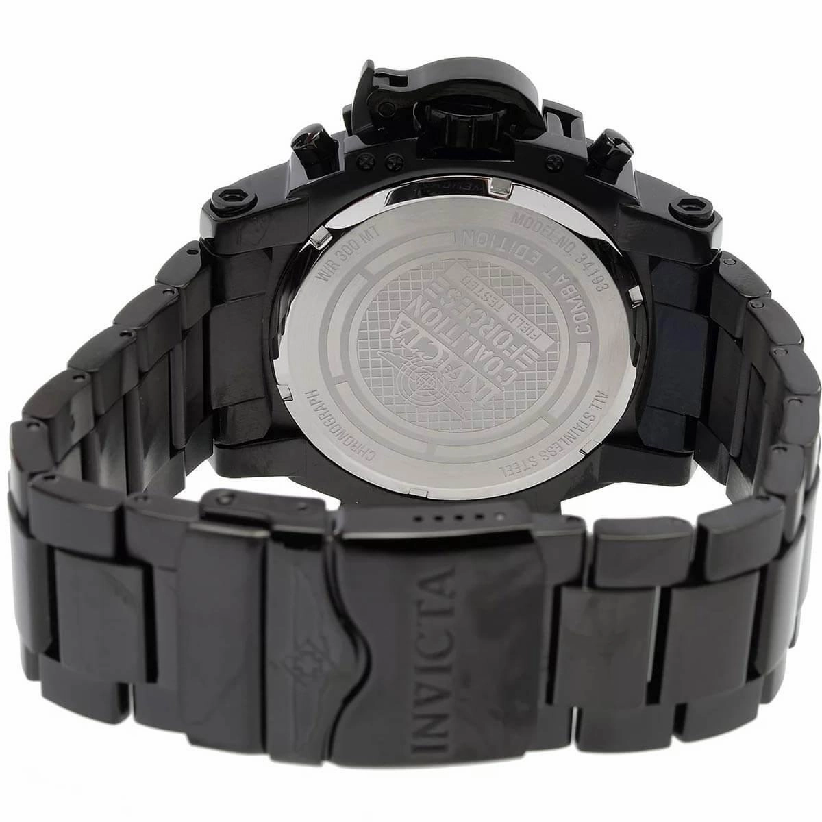 Invicta Men's Watch - Coalition Forces Chronograph Black Dial SS Bracelet | 34193