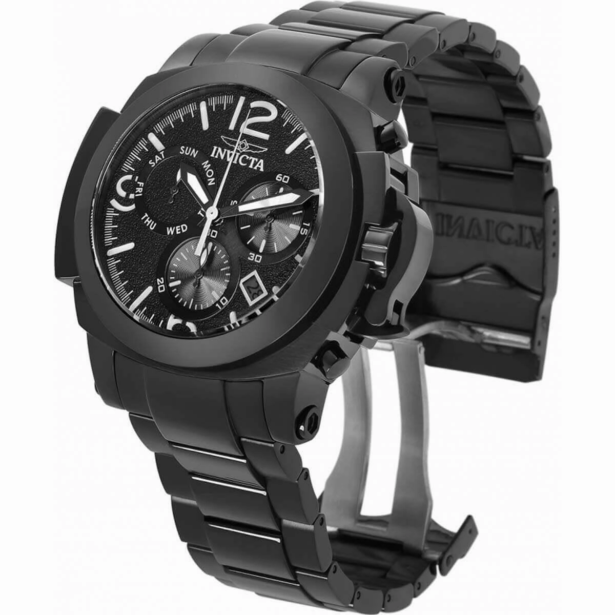 Invicta Men's Watch - Coalition Forces Chronograph Black Dial SS Bracelet | 34193
