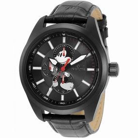 Invicta Men's Watch - Disney Mickey Mouse Quartz Black Dial Leather Strap | 34087