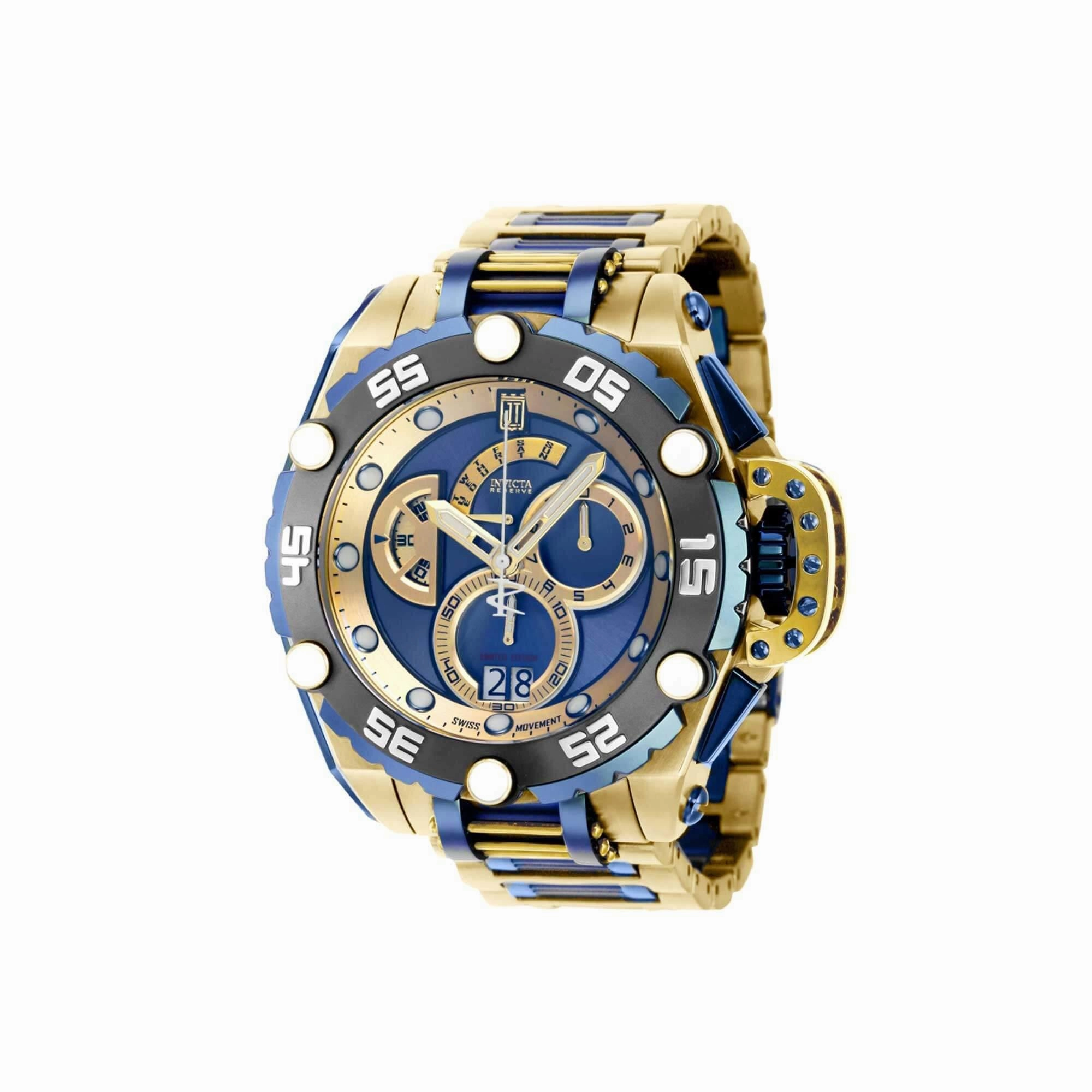 Invicta Men's Watch - Flying Fox Chronograph Blue and Gold Dial Bracelet | 38226