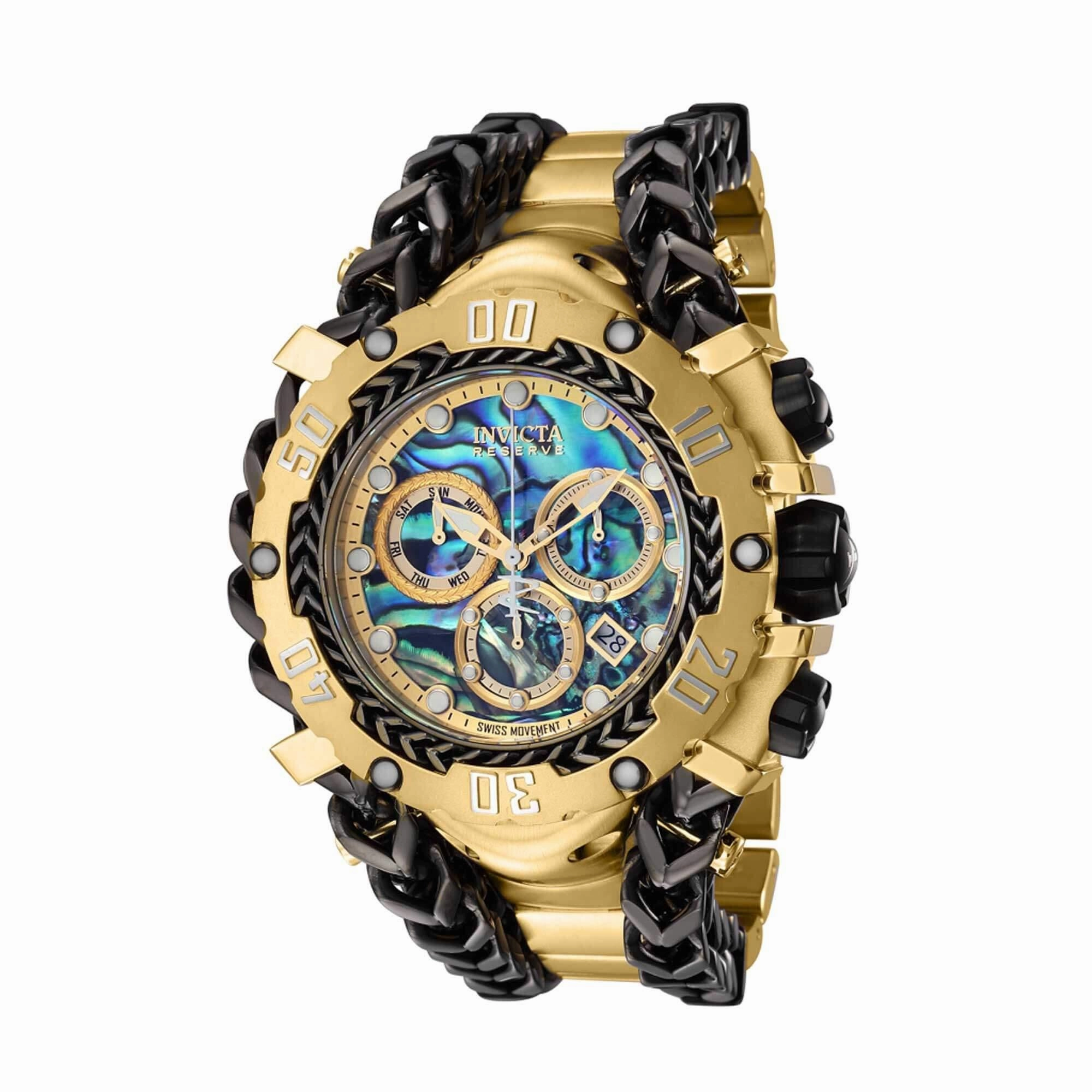 Invicta Men's Watch - Gladiator Chrono Rotating Bezel Yellow Gold Bracelet | 42092