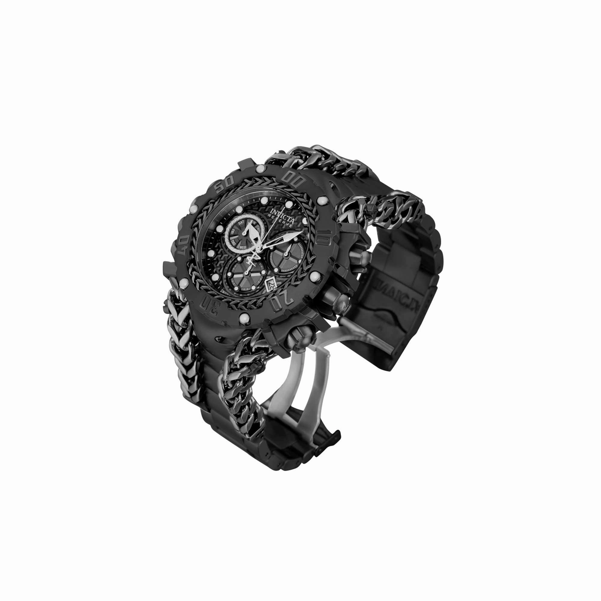Invicta Men's Watch - Gladiator Chronograph Gunmetal and Black Dial Bracelet | 34437