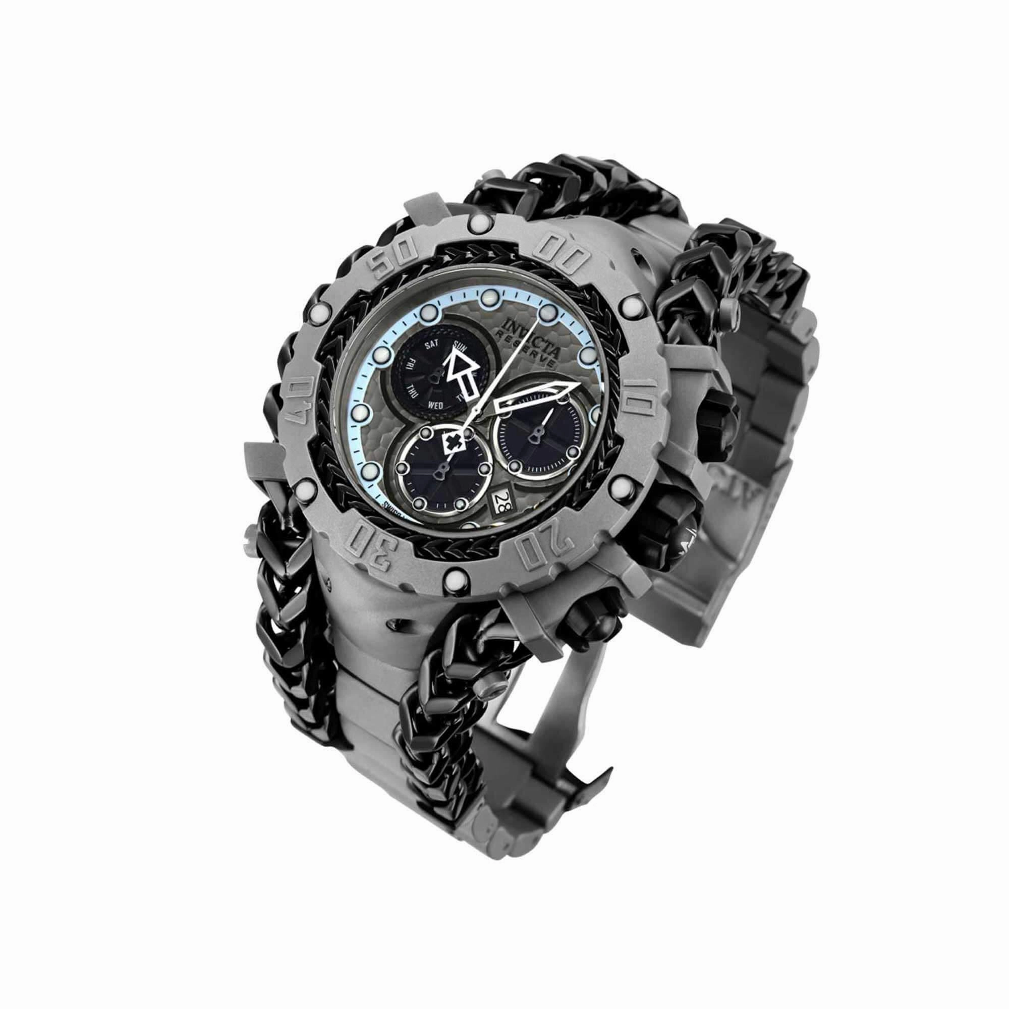 Invicta Men's Watch - Gladiator Chronograph Rotating Bezel Grey Bracelet | 37259