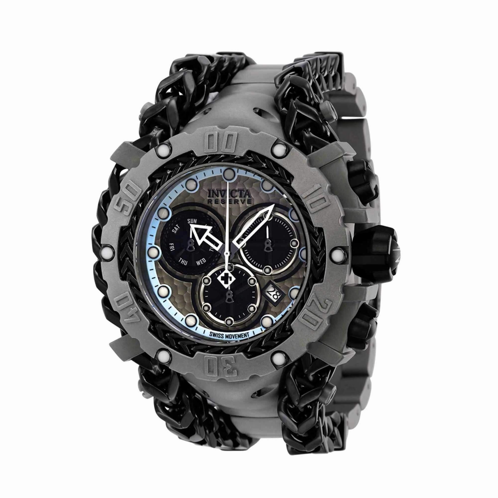 Invicta Men's Watch - Gladiator Chronograph Rotating Bezel Grey Bracelet | 37259