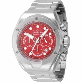Invicta Men's Watch - Invicta Racing Chrono Red and Silver Dial Steel Bracelet | 47744