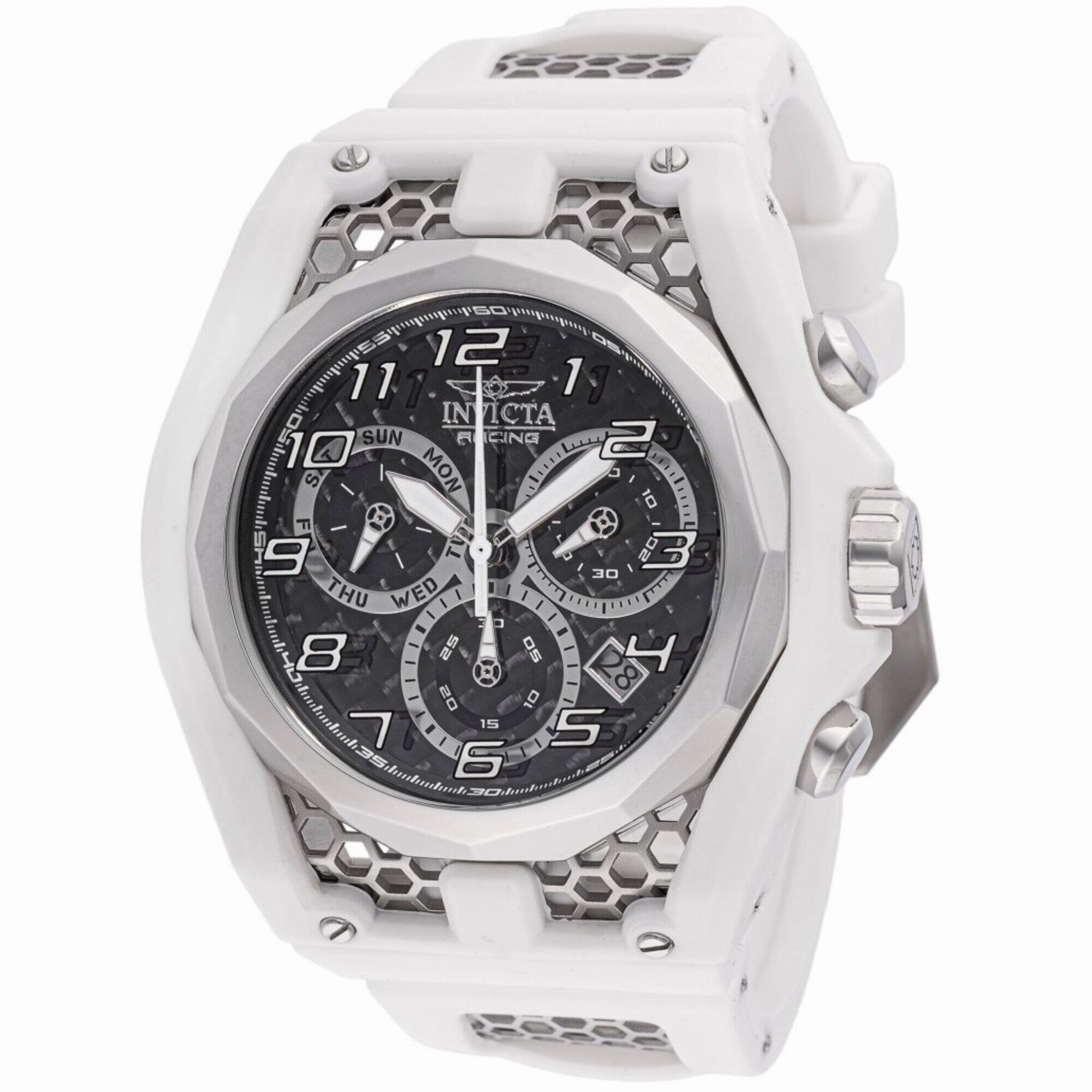 Invicta Men's Watch - Invicta Racing Chronograph White, Silver Tone Strap | 47209