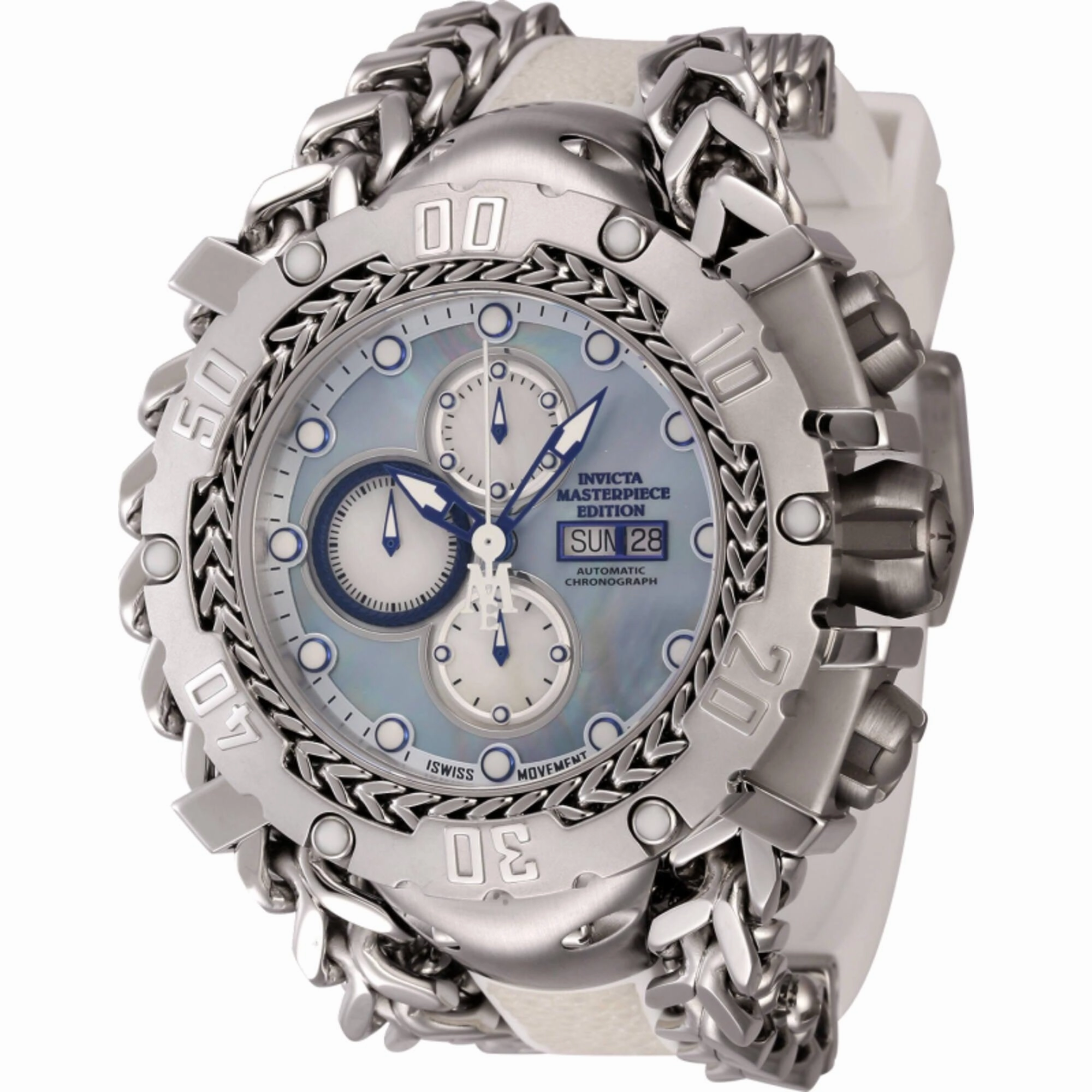 Invicta Men's Watch - Masterpiece Automatic White and Silver Dial Day-Date | 44569