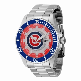 Invicta Men's Watch - MLB Chicago Cubs Rotating Bezel Silver Steel Bracelet | 43458