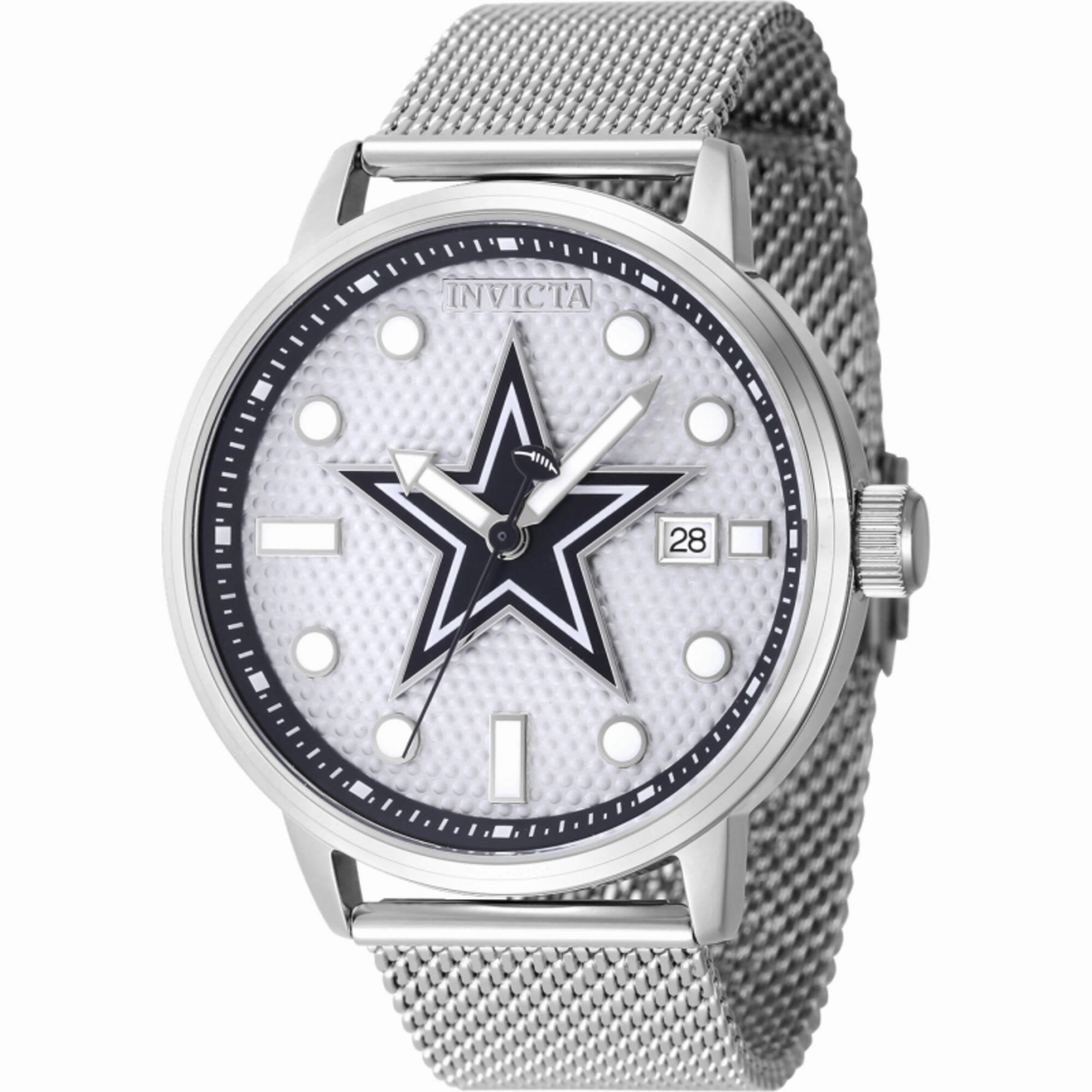 Invicta Men's Watch - NFL Dallas Cowboys Chrono Grey Dial Mesh Bracelet | 47968