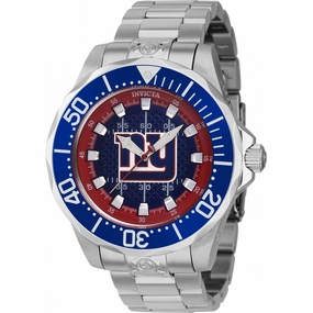 Invicta Men's Watch - NFL New York Giants Dial Rotating Bezel Steel Bracelet | 42124