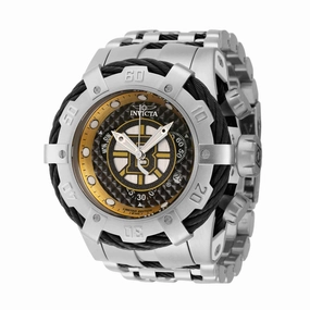 Invicta Men's Watch - NHL Boston Bruins Chrono Black and Silver Bracelet | 42014