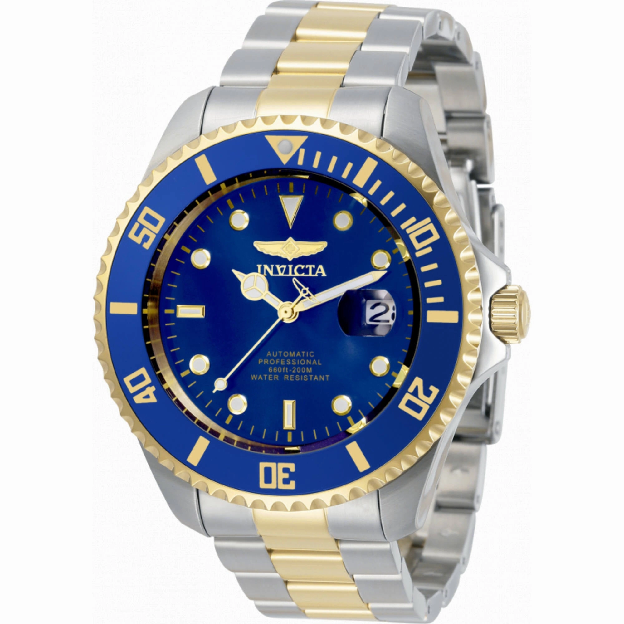 Invicta Men's Watch - Pro Diver Automatic Blue Dial Two Tone Bracelet Dive | 34042