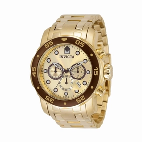 Invicta Men's Watch - Pro Diver Chronograph Gold Tone Dial Rotating Bezel | 36359