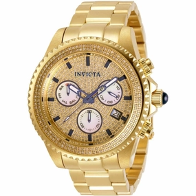 Invicta Men's Watch - Pro Diver Diamond Pave MOP Dial Yellow Gold Bracelet | 31991