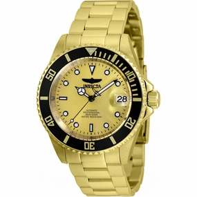 Invicta Men's Watch - Pro Diver Gold Tone Dial Yellow Gold Steel Bracelet | 35846