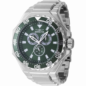 Invicta Men's Watch - Pro Diver Green Dial Silver Stainless Steel Bracelet | 46557