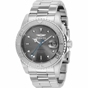 Invicta Men's Watch - Pro Diver Gunmetal Dial Steel Bracelet Rotating Bezel | 36748