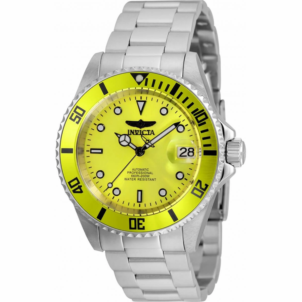 Invicta Men's Watch - Pro Diver Neon Green Dial Stainless Steel Bracelet | 35841