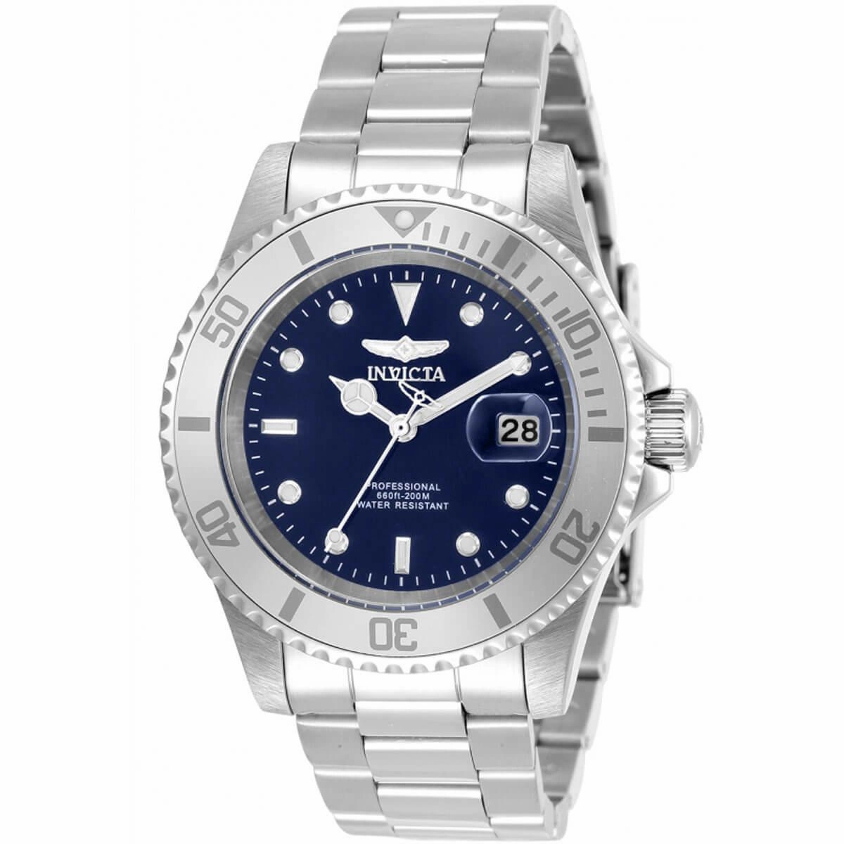 Invicta Men's Watch - Pro Diver Quartz Blue Dial Stainless Steel Bracelet | 34023