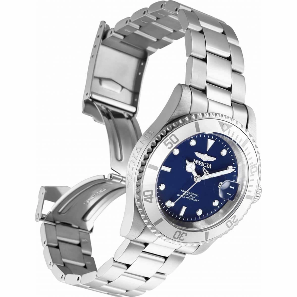 Invicta Men's Watch - Pro Diver Quartz Blue Dial Stainless Steel Bracelet | 34023
