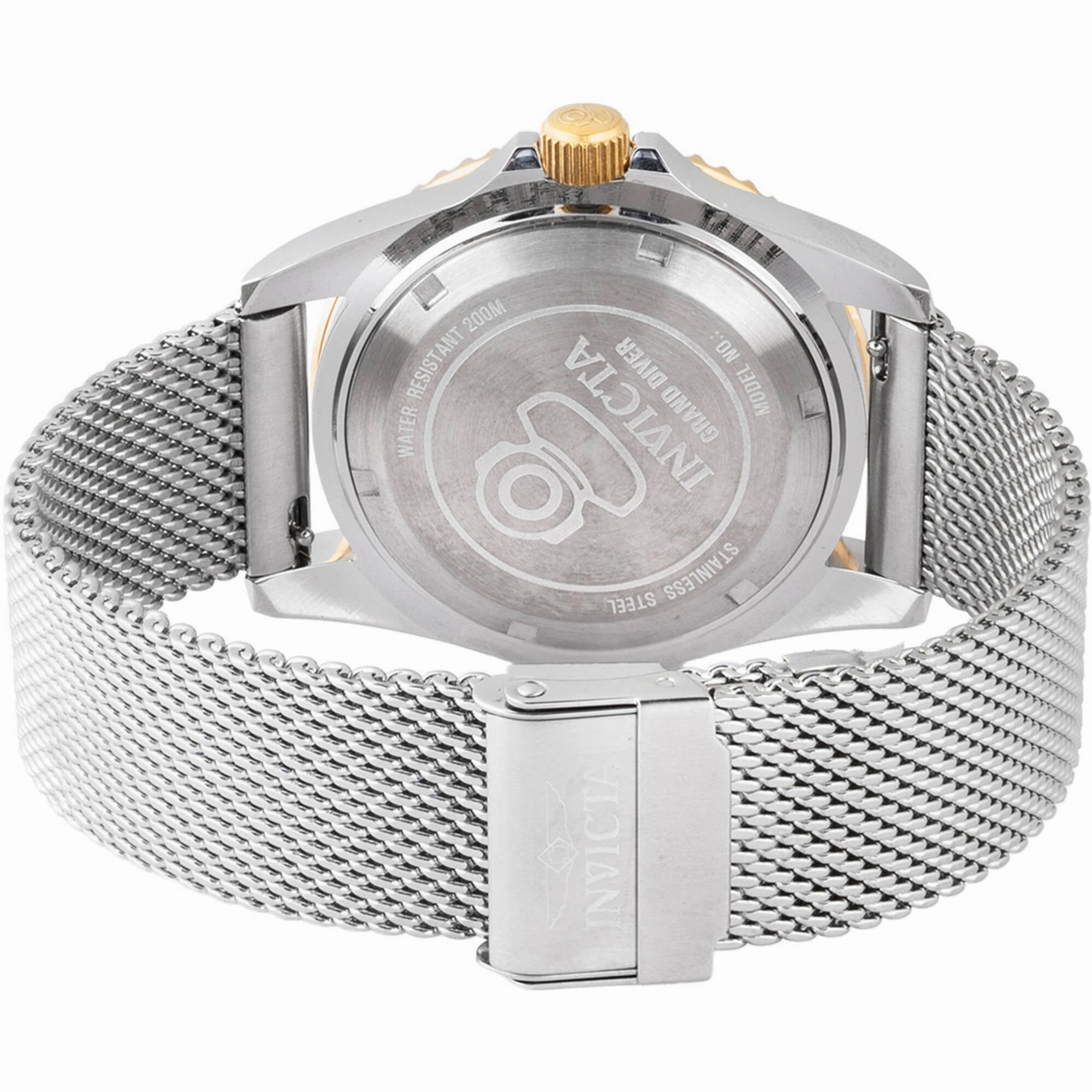 Invicta Men's Watch - Pro Diver Quartz Gold Tone Dial Silver Steel Bracelet | 48216