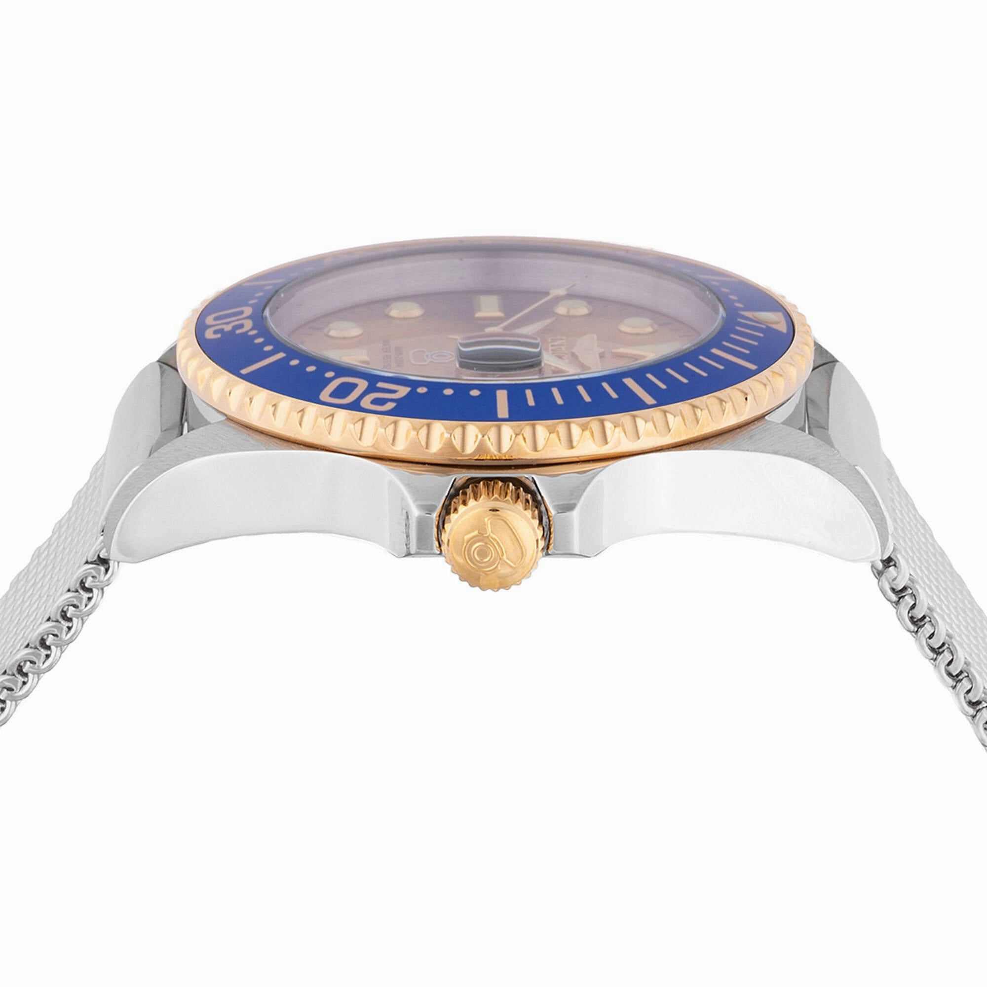 Invicta Men's Watch - Pro Diver Quartz Gold Tone Dial Silver Steel Bracelet | 48216