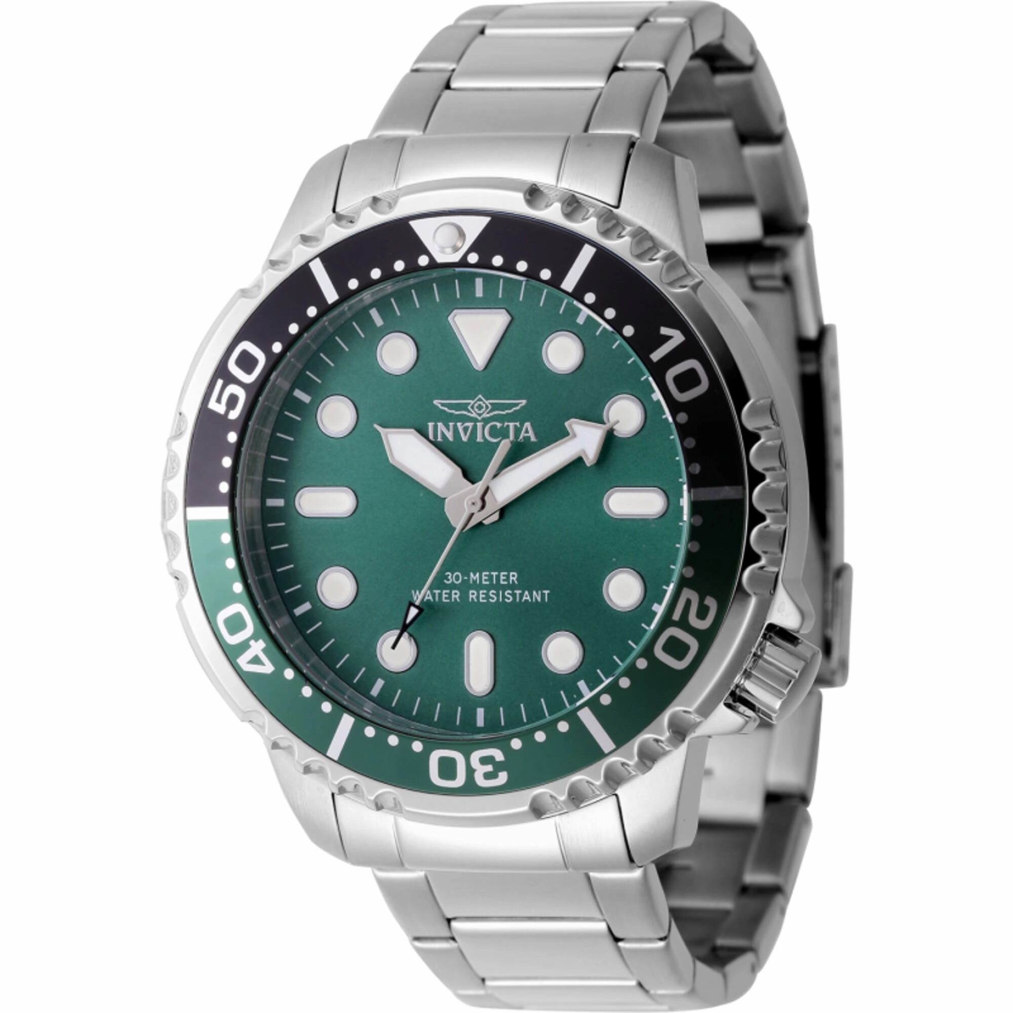 Invicta Men's Watch - Pro Diver Quartz Green Dial Stainless Steel Bracelet | 47220