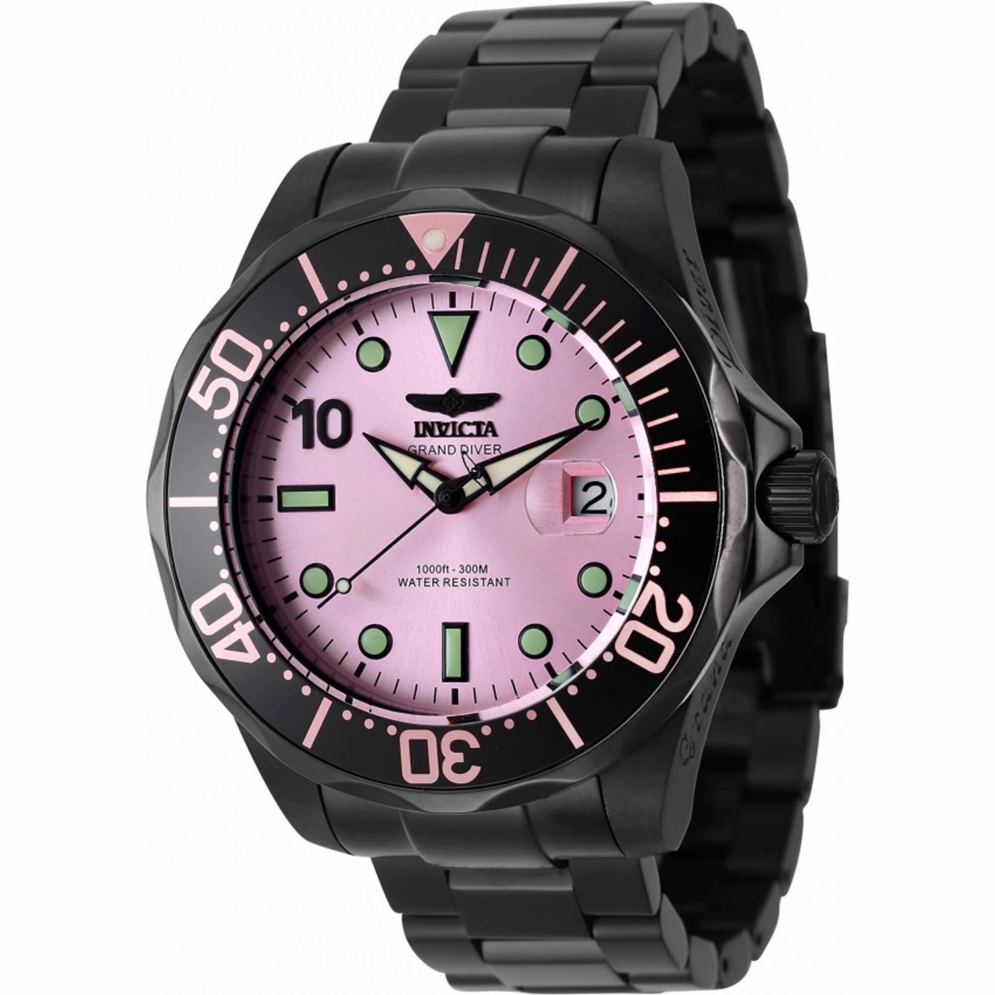 Invicta Men's Watch - Pro Diver Rotating Bezel Automatic Pink Dial Bracelet | 47187