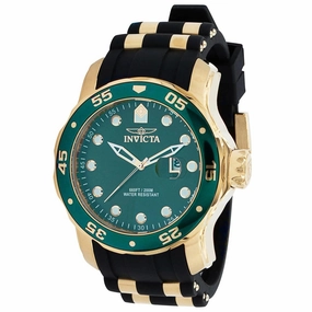 Invicta Men's Watch - Pro Diver Rotating Bezel Green Dial Two Tone Strap | 39100