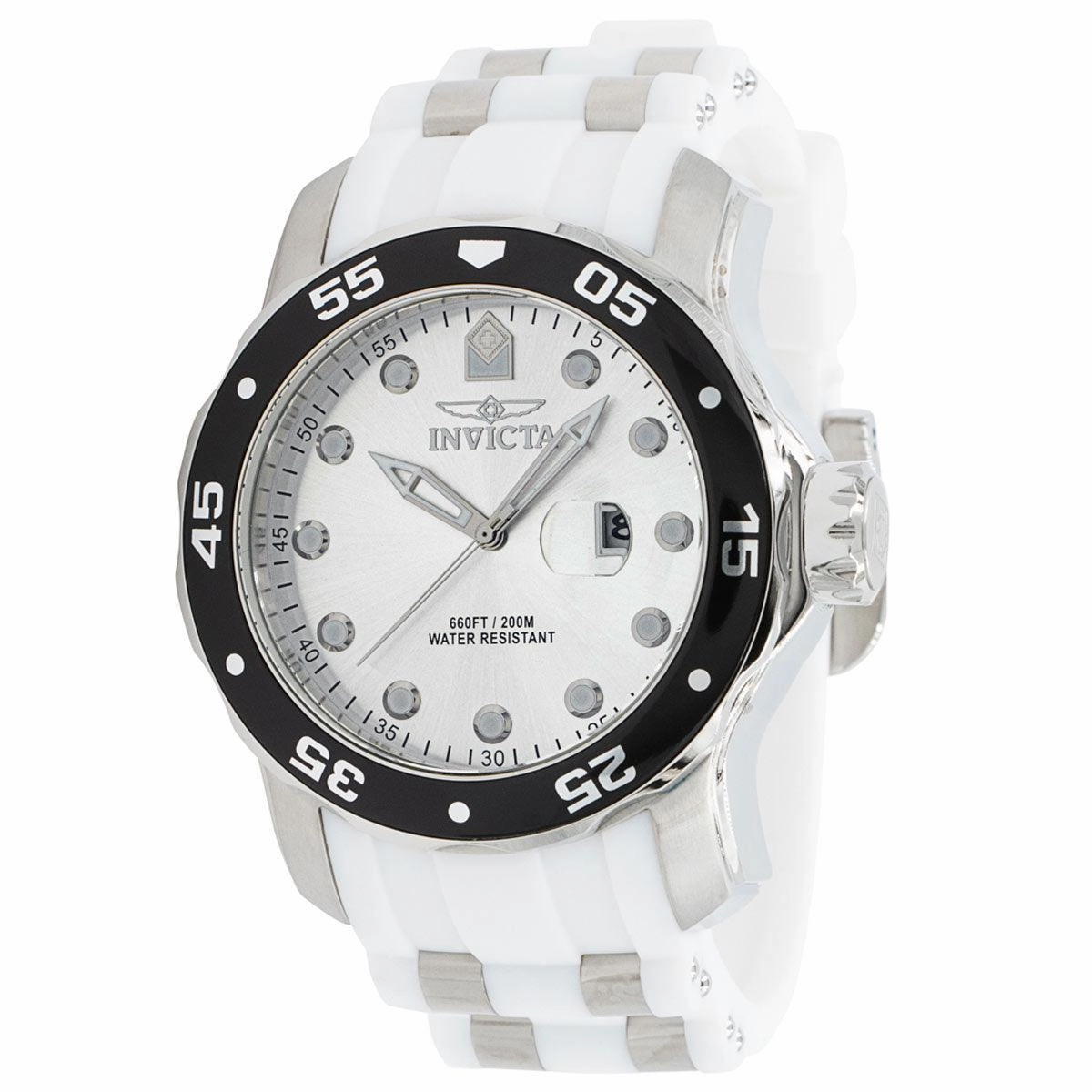 Invicta Men's Watch - Pro Diver Rotating Bezel Silver Dial Two Tone Strap | 39411