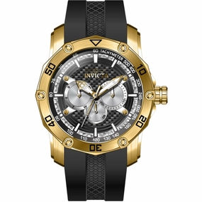 Invicta Men's Watch - Pro Diver Silver and Black Dial Quartz Silicone Strap | 45743