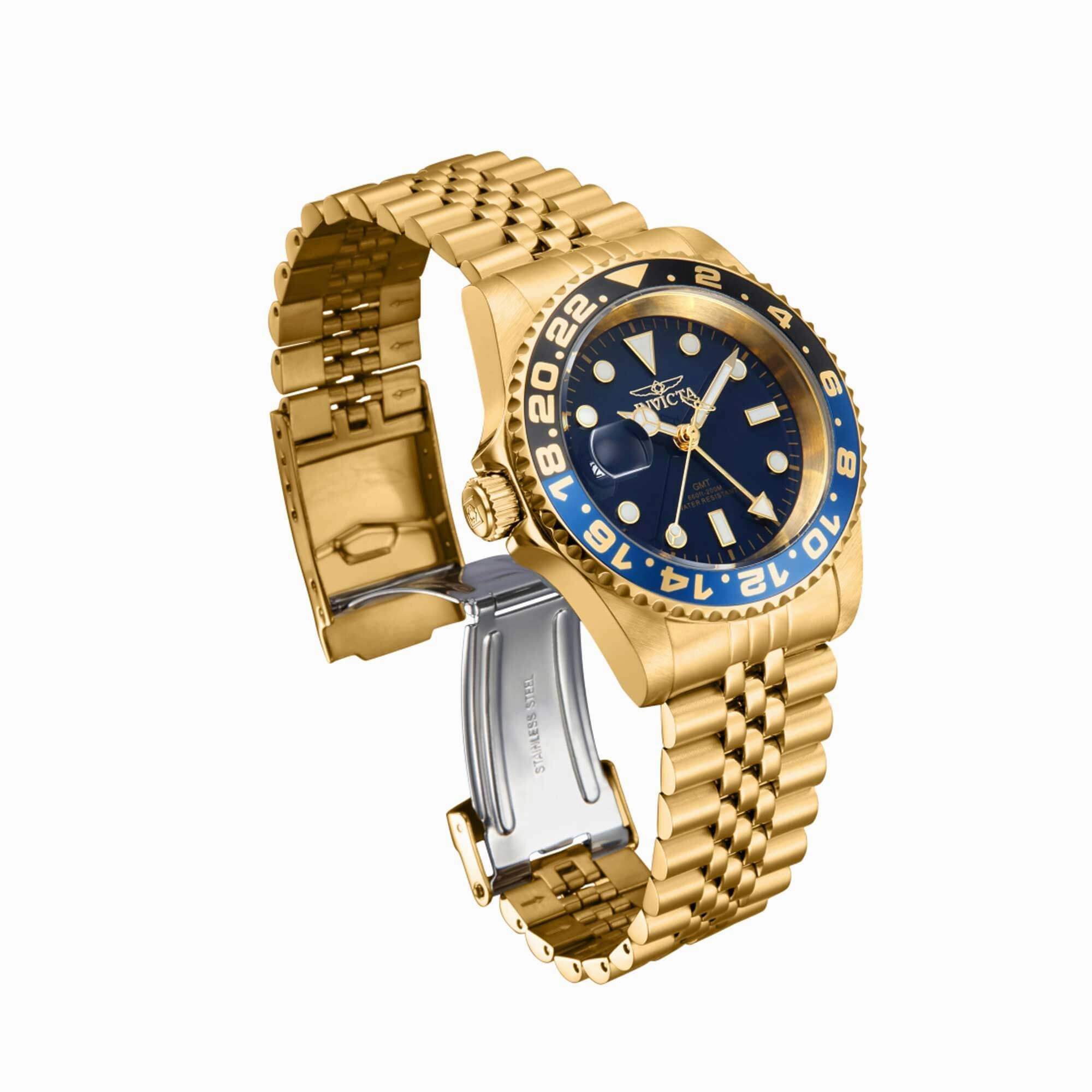 Invicta Men's Watch - Pro Diver Yellow Gold Plated Stainless Steel Bracelet | 43972