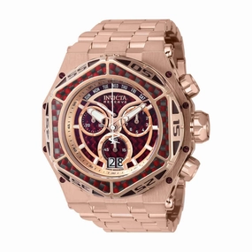 Invicta Men's Watch - Reserve Carbon Hawk Burgundy and Rose Gold Dial | 38928