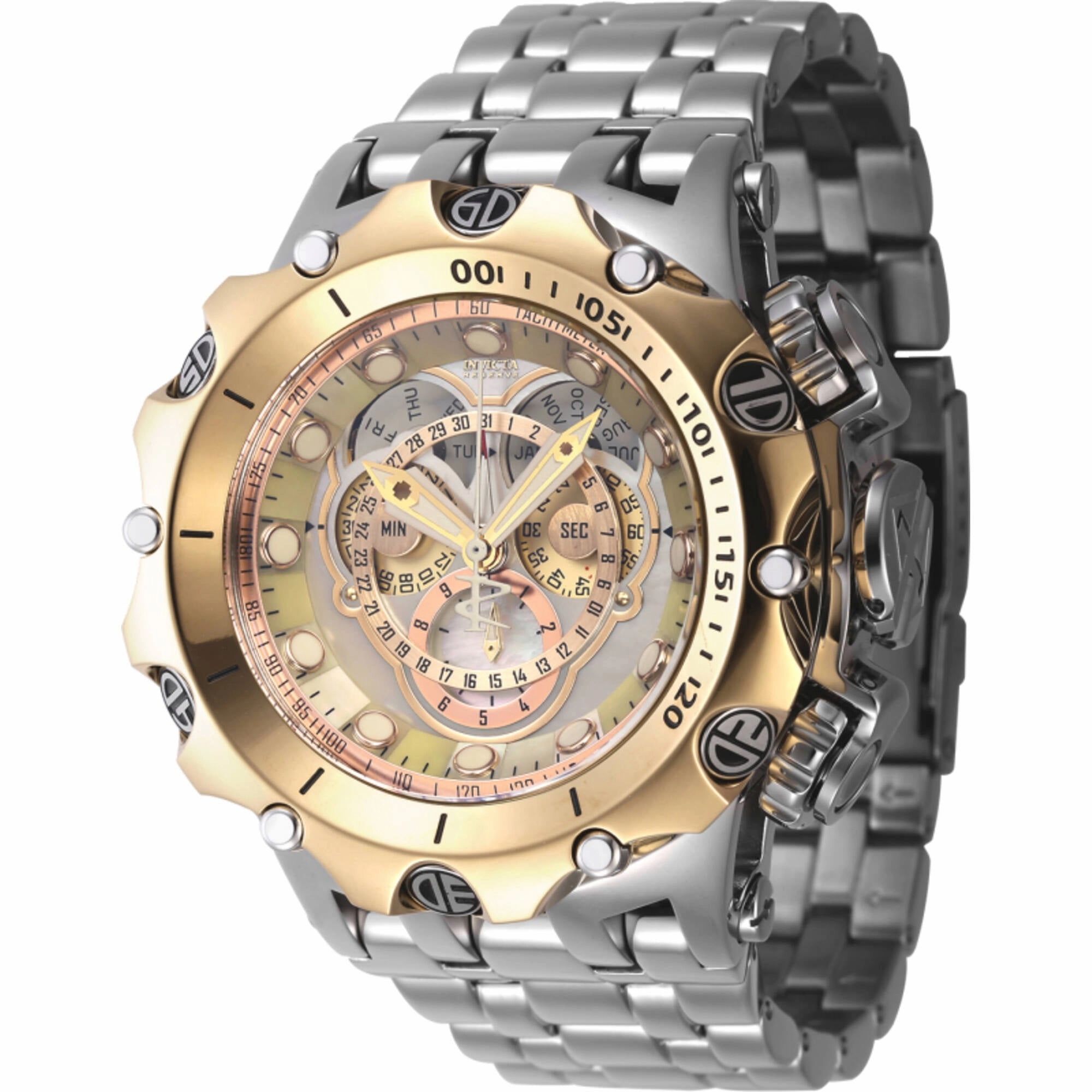Invicta Men's Watch - Reserve Chrono Rose Gold, Champagne and White Dial Steel | 45609