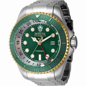 Invicta Men's Watch - Reserve Hydromax Quartz Green Dial Steel Bracelet | 45475