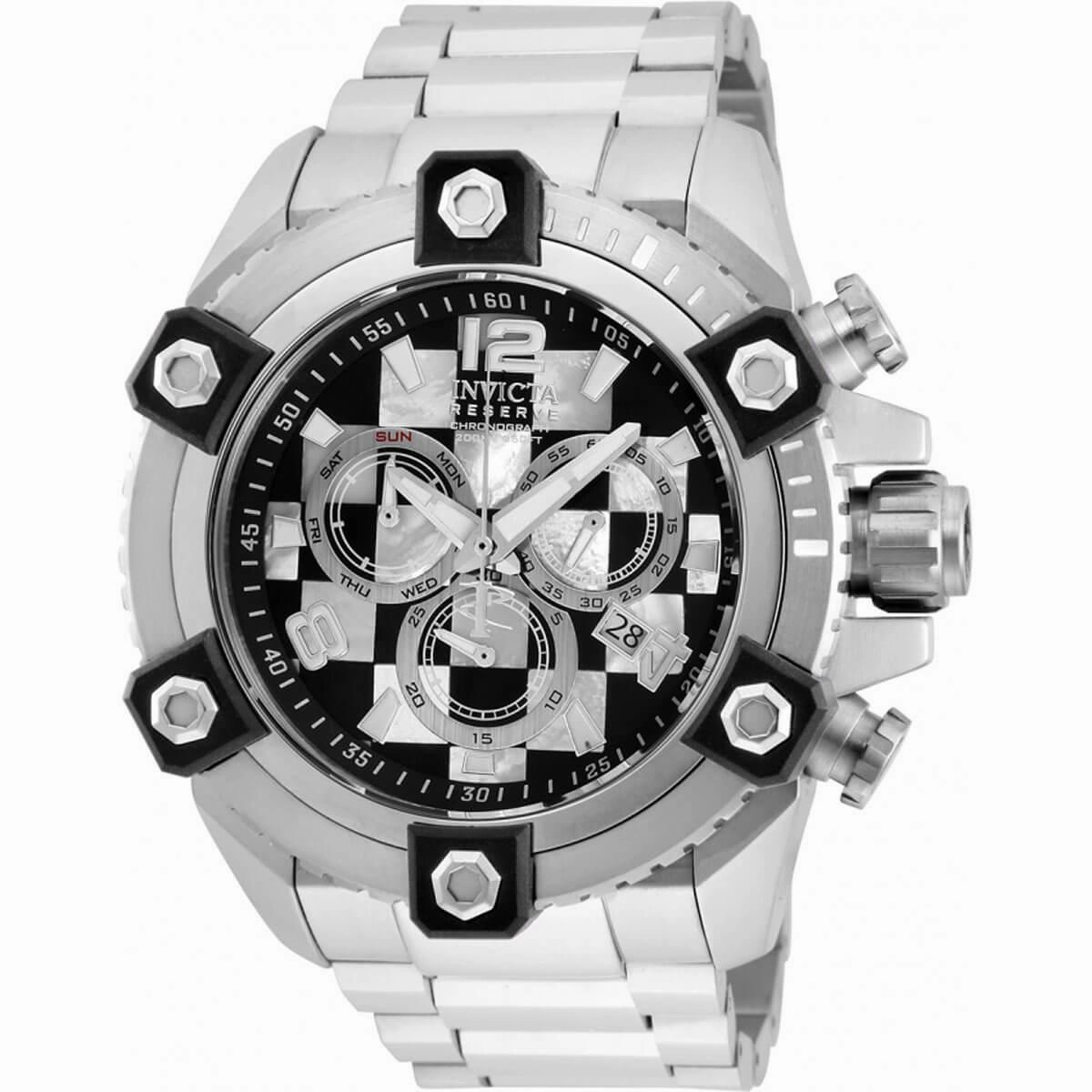 Invicta Men's Watch - Reserve Octane Quartz Chronograph MOP Dial SS Bracelet | 27776
