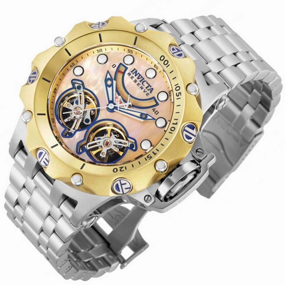 Invicta Men's Watch - Reserve Venom Gold Tone Bezel MOP Dial Bracelet | 33543