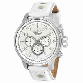 Invicta Men's Watch - S1 Rally White Dial Leather Strap Quartz Chronograph | 24083