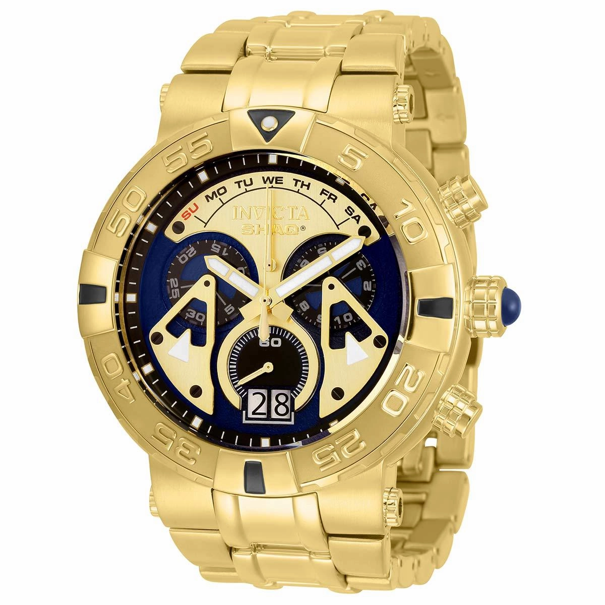 Invicta Men's Watch - Shaq Gold Tone and Blue Dial Yellow Gold Bracelet | 33783