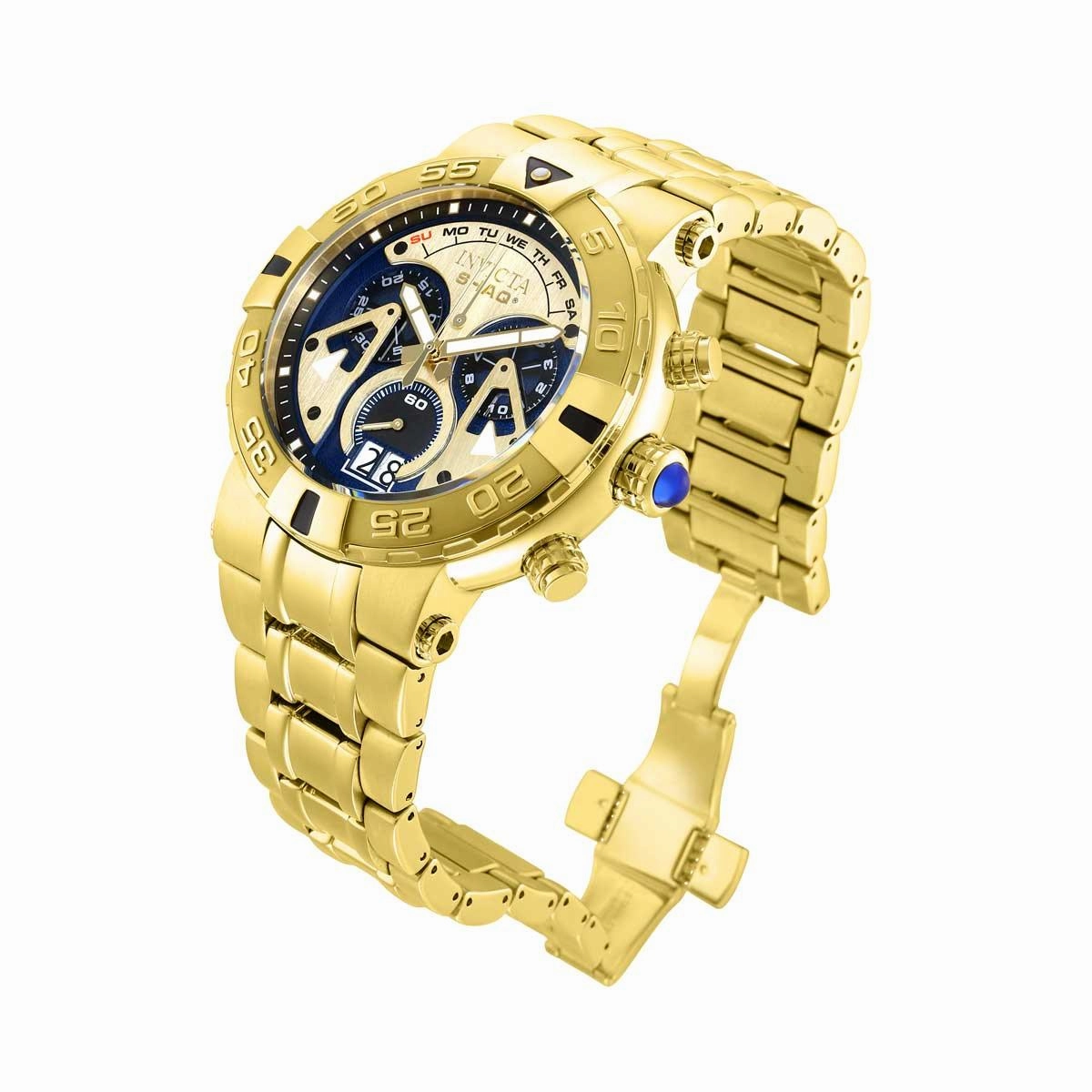Invicta Men's Watch - Shaq Gold Tone and Blue Dial Yellow Gold Bracelet | 33783
