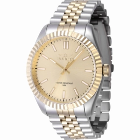 Invicta Men's Watch - Specialty Gold Dial Two Tone Steel Bracelet Quartz | 47487