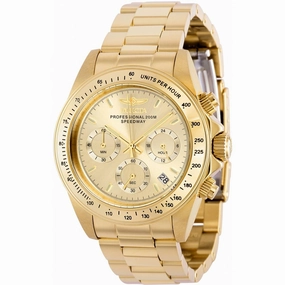 Invicta Men's Watch - Speedway Chronograph Gold Dial Stainless Steel Bracelet | 39565