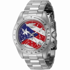 Invicta Men's Watch - Speedway Red, White, Blue Dial Silver Tone Bracelet | 46111