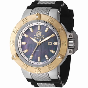 Invicta Men's Watch - Subaqua Noma III MOP Dial Black and Silver Strap Date | 46454