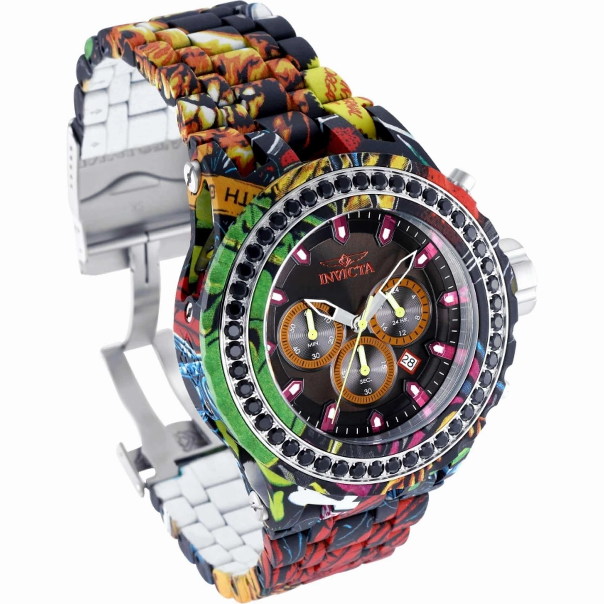 Invicta Men's Watch - Subaqua Quartz Orange and Black Dial Aqua Bracelet | 35434