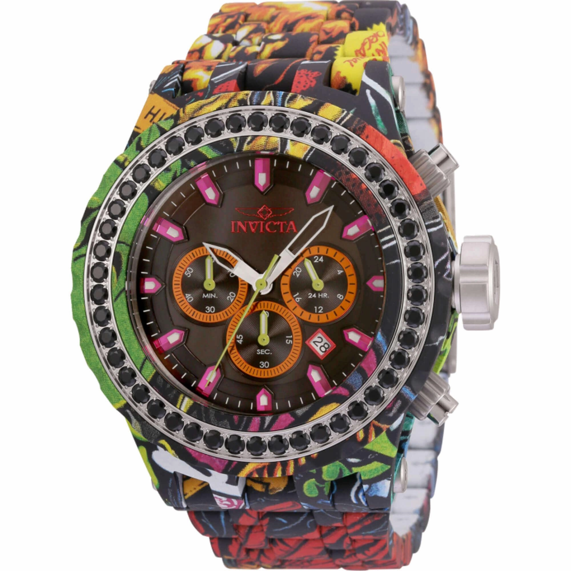 Invicta Men's Watch - Subaqua Quartz Orange and Black Dial Aqua Bracelet | 35434