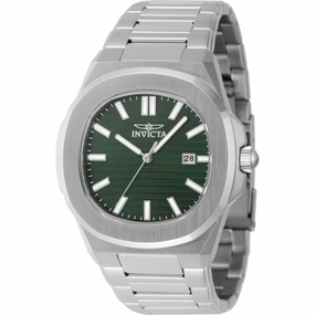 Invicta Men's Watch Speedway Green Dial Silver Stainless Steel Bracelet 48323