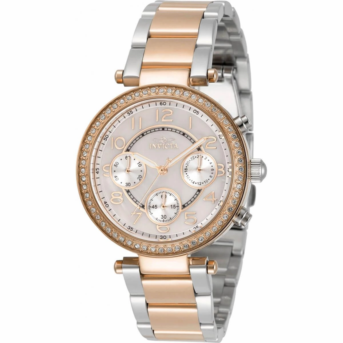 Invicta Women's Chrono Watch - Angel White MOP Dial Two Tone Bracelet | 30966