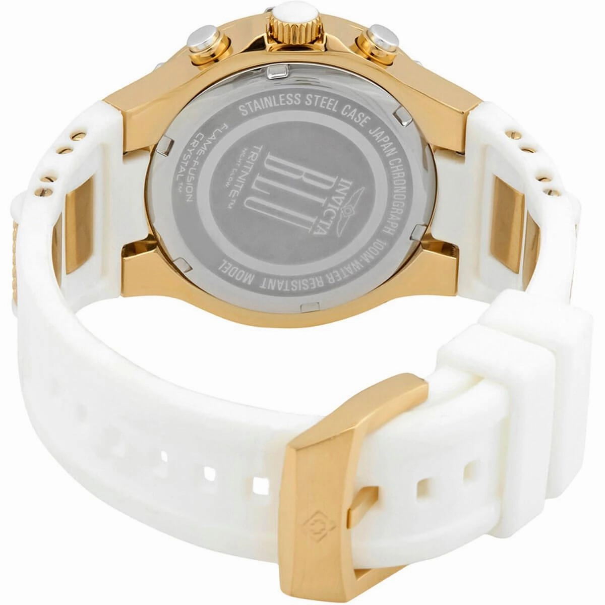 Invicta Women's Chronograph Watch - BLU Silver Tone Dial Two Tone Strap | 24192